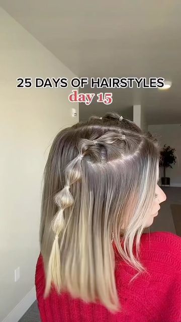 Shortish Hair, Bubble Braids, Easy Hairstyles For Medium Hair, Messy Buns, Medium Length Haircut, Hairdos For Short Hair, Messy Bun Hairstyles, Short Hair Tutorial, Peinados Fáciles Para Cabello Corto