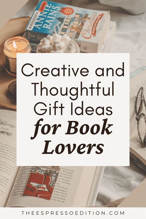 What To Get Your Bookworm Friend, Christmas Gift Ideas For Business, Booklover Gifts Diy, Bookish Gift Ideas Diy, Presents For Bookworms, Books For Friends Gift Ideas, Diy Book Themed Gifts, Birthday Ideas For Book Lovers, Bookworm Present Ideas