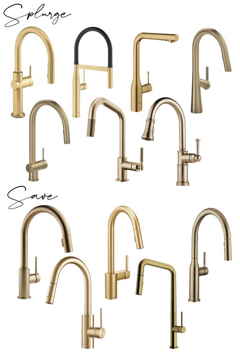 Kohler Gold Kitchen Faucet, Brushed Brass Faucet Kitchen, Satin Brass Kitchen Faucet, Gold Faucet Kitchen, Brizo Kitchen Faucet, Kitchen Faucet Ideas, Brass Kitchen Faucets, Brushed Gold Kitchen Faucet, Brizo Litze