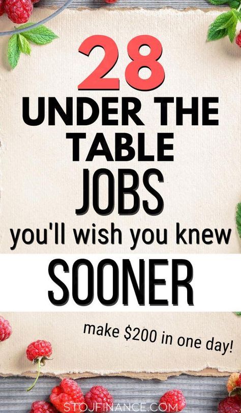 Are you looking for ways to make extra money? These under the table jobs are great because they pay cash fast! These side hustle ideas or jobs that pash cash on the spot are great if you need money now!  ... more Ways To Make Cash On The Side, How To Make Some Extra Money, Cash Jobs Extra Money, Money Hacks Extra Cash, Easy Side Jobs Extra Cash, Fast Cash Ideas, Easy Online Jobs Extra Money, Making Extra Money On The Side, Easy Ways To Make Extra Money