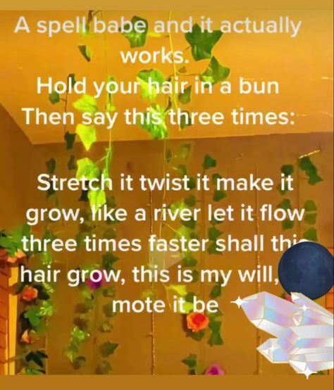 Hair Growth Spell Chant, Hair Growing Spell, Spell To Grow Long Hair, Spell For Long Hair, Hair Spells Grow, Spell For Hair Growth, Hair Growth Spells, Spells For Hair Growth, Hair Growth Spells That Work