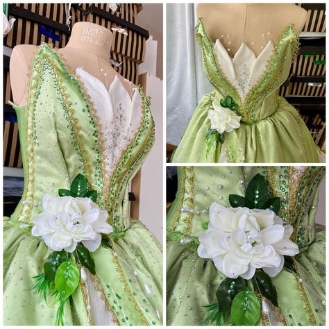 Never enough 💚💚💚 It will never be enough of Tiana pictures😍 . Available for sale . . . . #tiana #princesstiana #princesscrown… | Instagram Princess Tiana Costume, Princess Tiana Dress, Tiana Wedding, Princess Tiana Birthday Party, Tiana Costume, Tiana Birthday Party, Princess Sweet 16, Tiana Dress, Sweet 16 Outfits