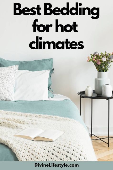 Best Bedding for hot climates Cooling Bedding, Best Cooling Sheets, Bed Weather, Fun Pillow Cases, Cooling Sheets, Best Bed Sheets, Best Bedding, Bed With Posts, Fluffy Bedding