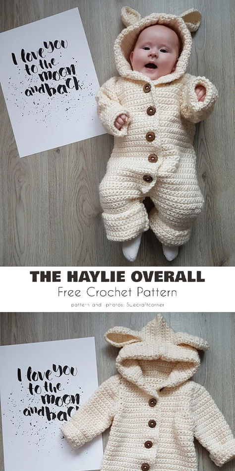 Crochet Baby Onsie Free Patterns, Crochet Baby Overalls Free Pattern, Crochet Baby Boy Clothes Patterns Free, Crochet Jumpsuit Pattern Free, Free Baby Crochet Patterns Newborns, Crochet Romper Baby Free Pattern, Crocheted Baby Clothes, Crochet Baby Sets Free Pattern, Baby Boy Crochet Patterns Free