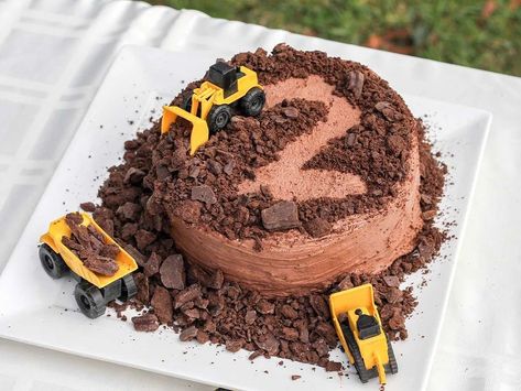 Digger Birthday Cake, Tractor Birthday Cakes, Digger Cake, Digger Birthday, Toddler Boy Birthday, Tractor Cake, Construction Cake, Truck Cakes, Farm Cake