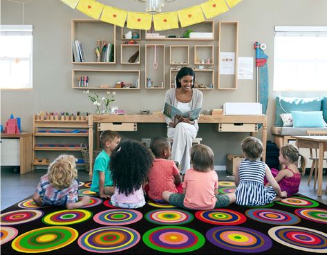 Small Classroom, Classroom Rugs, Rings Colorful, Hall Carpet, Classroom Rug, Painting Carpet, Color Rings, Rug Kids Room, Hallway Carpet Runners