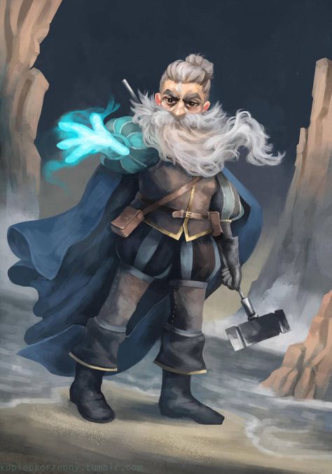 dwarven cleric Gm Screen, Gnome Wizard, Wizard Robes, Heroic Fantasy, Fantasy Races, Dungeons And Dragons Characters, Dnd Art, Magic Book, Fantasy Warrior