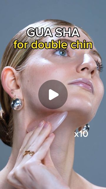 Valeriia Veksler Face Fitness Nurse on Instagram: "Gua Sha massage 

Do this over face oil or moisturizer to get rid of double chin💛

#facefitness #facemassage #faceyoga #facialmassage #doublechin 

Disclaimer: not a medical advice. For education purpose only. Consult with your physician if you have a medical condition." Qua Sha Routine, Chin Gua Sha, Facial Fitness, Rid Of Double Chin, Face Fitness, Gua Sha Massage, Facial Exercises, Face Yoga, Face Massage