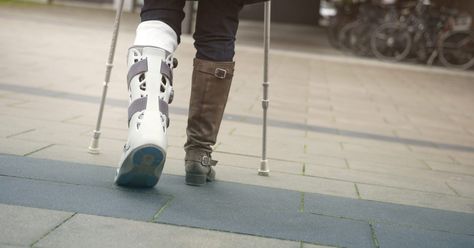 A fractured, or broken, ankle can result in either minimal damage that allows you to put weight on it during your recovery, or a significant amount of damage, requiring you to stay off your feet quite a bit. Multiple fractures can keep you entirely off your feet for up to three months. According to the American Academy of Orthopaedic Surgeons,... Broken Ankle Recovery, Broken Foot, Ankle Surgery, Broken Ankle, Leg Bones, Ankle Braces, Fast Metabolism Diet, Biceps And Triceps, Broken Leg