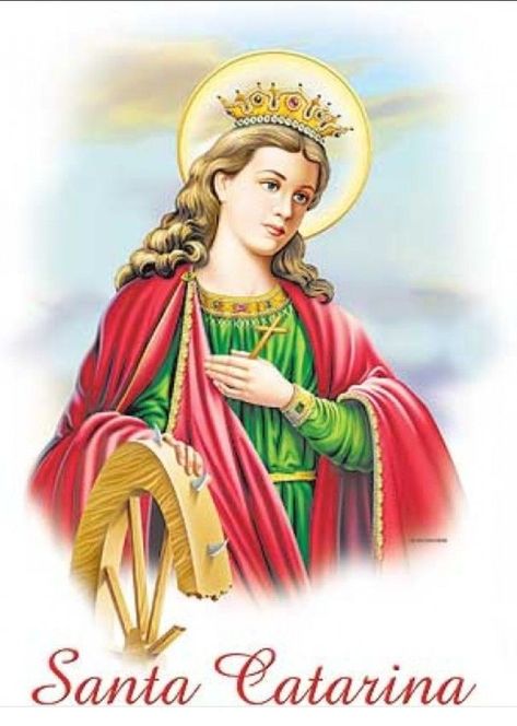 St Catherine Of Alexandria, Saint Catherine Of Alexandria, Kalki Avatar, Holly Pictures, Catherine Of Alexandria, Catholic Pictures, Bible Characters, Tshirt Design Inspiration, Santa Catalina