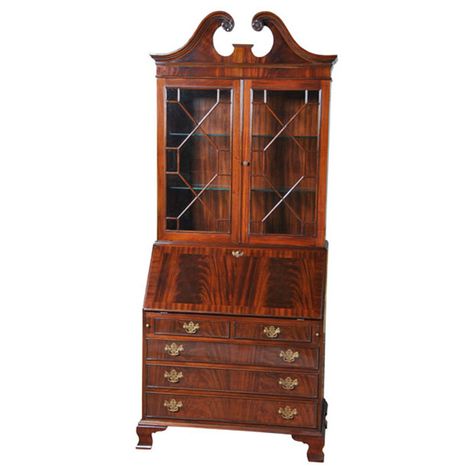 Hidden Drawer Desk, Niagara Furniture, mahogany desk Farmhouse Bookcases, Wood Secretary Desk, Antique Secretary Desks, Traditional Armchairs, Mahogany Bookcase, Carved Chairs, Mahogany Desk, Bookcases For Sale, Traditional Desk