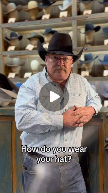 Country Content on Instagram: "How to wear a cowboy hat! 

(TT/@HoustonHatGuy)
#country #countrymusic #howtowesracowboyhat #cowboyhat #cowboy #cowgirl #hat #zachbryan" Hairstyle Cowboy Hat, Brown Cowboy Hat Outfit, Cowboy Hat Bands Diy, Hat Bands Diy, Cowboy Hat Outfit, Brown Cowboy Hat, Cowboy Hat Bands, Hat Bands, Stetson Hat