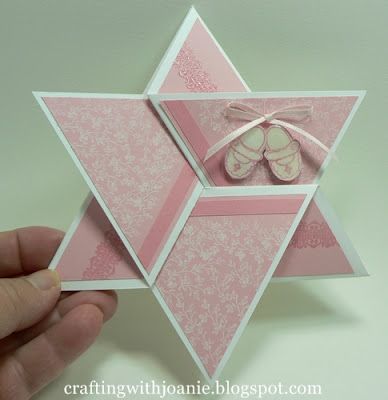 3d Templates, Fancy Fold Card Tutorials, Folding Origami, Card Making Tips, Star Cards, Step Cards, Birthday Card Template, Shaped Cards, Making Greeting Cards