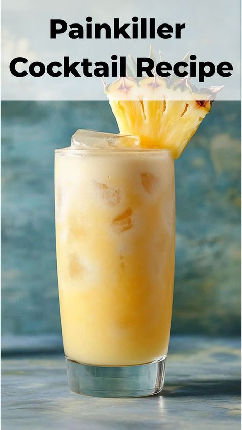 Indulge in the sophisticated flavors of a Painkiller cocktail for a grown-up twist on the classic Pina Colada. With dark rum, zesty orange juice, and a sprinkle of nutmeg, this drink offers a hint of tartness amidst tropical pineapple and coconut notes. Elevate your cocktail game with this refreshing and flavorful concoction that's sure to impress any party or gathering. Vodka Cranberry Drinks Recipes, Tropical Cocktail Recipes, Painkiller Cocktail, Cranberry Drinks, Party Food Bar, Tropical Fruit Salad, Pineapple And Coconut, Cranberry Vodka, Rum Recipes