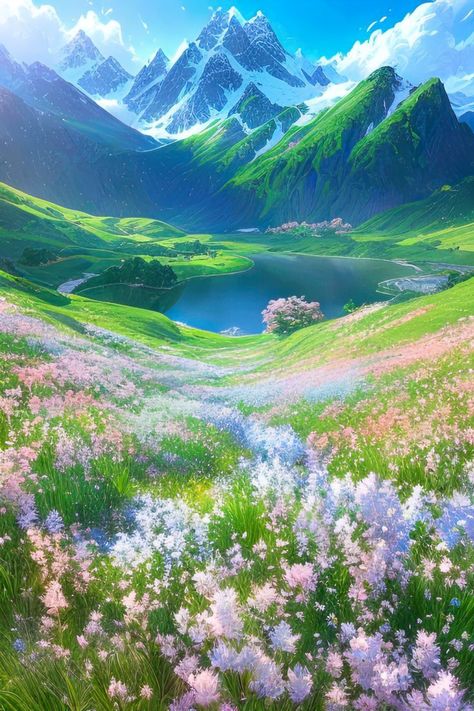 Art Flower Wallpaper, Beauty Poster, Drawing Scenery, Creative Photoshoot, Dreamy Landscapes, Landscape Photography Nature, Most Beautiful Flowers, Cool Wallpapers Art, Fantasy Art Landscapes