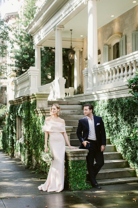 Bride and groom portraits after an elopement in Historic Savannah | Intimate destination elopement at Hamilton Turner Inn | Savannah, Georgia | Wedding Photography by Izzy + Co #weddingphotography #savannahelopement #elopementphotography Elegant Elopement, Atlanta Elopement, Savannah Elopement, Georgia Elopement, Savannah Ga Elopement, Savannah Georgia Elopement, Elopement In Charleston, Savannah Georgia Photography, Elopement Savannah Ga