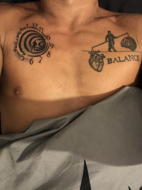 Balance Beam Tattoo, Tattoos That Represent Balance, Tattoo Ideas Balance, Tattoos About Balance, Balance Tattoo Ideas, Balance Tattoos, Tattoo Balance, Tattoo Homme, Balance Tattoo