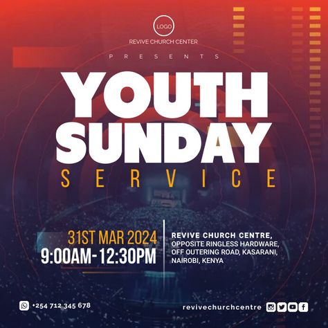 Youth Sunday Service, Garage Sale Flyer, Worship Concert, Church Service Flyer, Church Poster Ideas, Service Flyer Design, Neighborhood Garage Sale, Sunday Service Flyer, Postcard Template Free