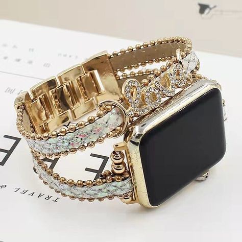 Strap For Apple Watch band Loop Bracelet for iWatch series 7 6 SE 5 4 3 LOVE Womens Watch Bracelets, Luxury Modern Watch Bands For Women, Watch With Bracelet Set, Luxury Watch Bands With Diamond Hour Markers, Apple Watch With Bracelets Women Diamond, Luxury Formal Apple Watch Band With Bracelet Strap, Luxury Round Watch Bands For Business, Luxury Vintage Watch Bands For Anniversary, Modern Luxury Watch Bands For Formal Occasions