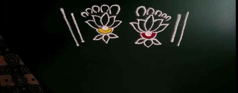 Pookalam Design, Simple Flower Rangoli, Very Easy Rangoli Designs, Creative Wall Painting, Rangoli Side Designs, Simple Rangoli Designs Images, Simple Rangoli Border Designs, Rangoli Ideas, Rangoli Borders