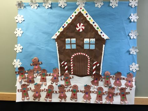 Dec 2018 • Gingerbread House bulletin board • Gingerbread House Bulletin Board, December Bulletin Boards, Kids Sensory Activities, Ginger Bread House Diy, Diy Bulletin Board, Gingerbread House Template, Winter Activities Preschool, Christmas Bulletin Board, Gingerbread Diy