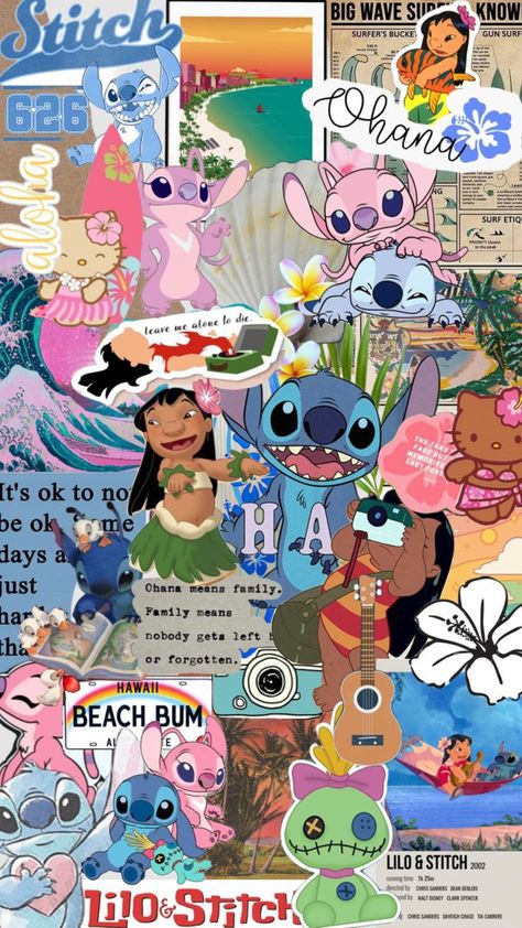 Stich And Lilo Wallpaper, Stitch Surfing Wallpaper, Lilo And Stitch Wallpaper Ipad, Lilo And Stitch Collage, Purple Stitch Wallpaper, Stitch Ipad Wallpaper, Lilo And Stitch Wallpaper Aesthetic, Lilo And Stitch Wallpaper Iphone, Stitch Wallpaper Ipad