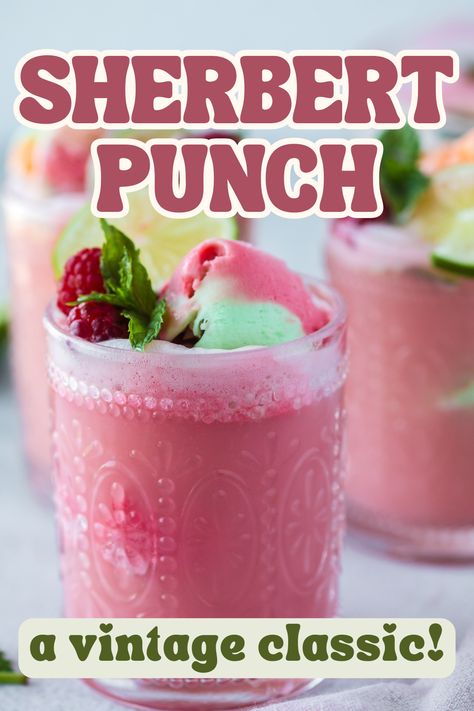 This sherbet punch recipe is an old-school Southern classic, perfect for the special occasions in your life. Filled with fizzy lemon-lime soda and creamy sherbet, it’s sweet, tangy, and creamy. Southern Punch Recipes, Cranberry Sherbet Punch, Cheerwine Punch Recipe, Holiday Punch With Sherbet, 70s Punch Recipe, Christmas Sherbert Punch Recipes, Ginger Ale And Sherbert Punch, Sherbet Ice Cream Punch, Drink Punch Recipes