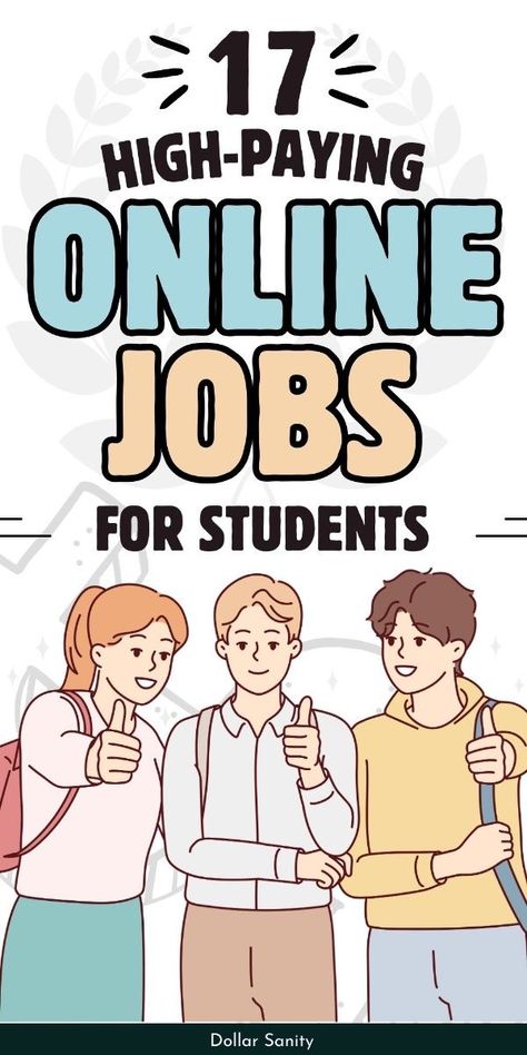 Ways To Make Money Summer Jobs For Teens, Online Jobs For College Students, Jobs For College Students, Jobs For Students, Online Jobs For Students, High School Teen, Best Money Making Apps, Teaching Degree, College Job