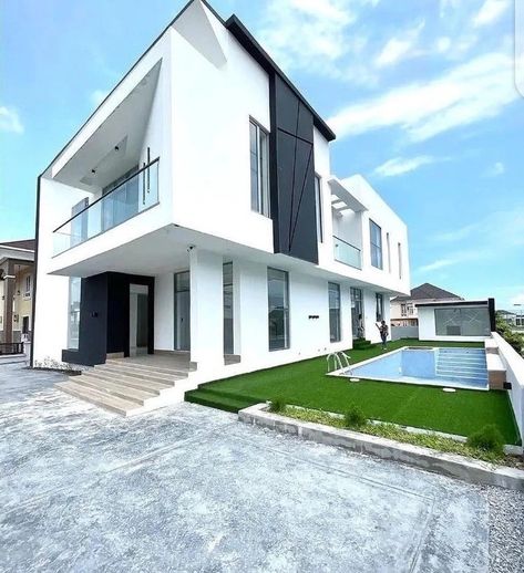 Duplex House With Swimming Pool, Nigeria Mansion, African Houses, Nigeria House, Highest Timeline, House Designs In Kenya, House With Swimming Pool, Fumigation Services, Best Exterior House Paint