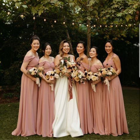 Shop Azazie Kaityn in dusty rose! Photographer: @hilaurenhello Azazie Champagne, Dusty Rose Bridesmaid Dress, Dusty Rose Bridesmaid, Rose Bridesmaid Dress, Plan Checklist, Barong Tagalog, Dusty Rose Bridesmaid Dresses, Bridesmaid Dresses Boho, Bridal Party Attire