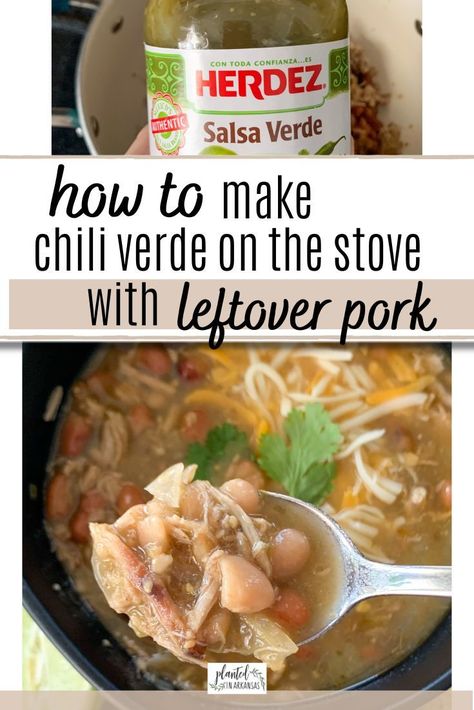 Soups With Pulled Pork, Left Over Smoked Pork Recipe, Pulled Pork Chili Verde, Pork Chop Chili Recipe, Pulled Pork Chili Recipe Leftover, Pork Loin Soup Recipes, Leftover Smoked Pork Recipes, Pulled Pork Recipes Leftover, Pork Green Chili Recipe Colorado