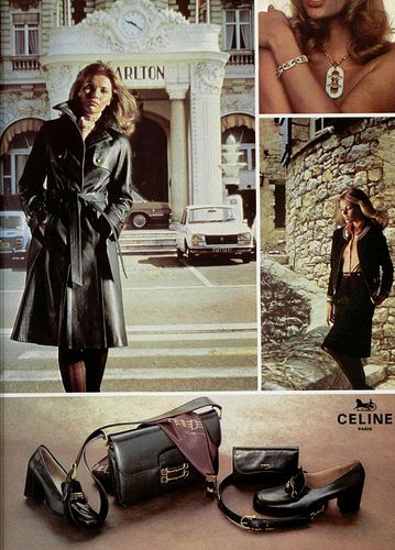 Bag Ads, Winter Thoughts, Celine Campaign, 1974 Fashion, Vintage Island, Celine Vintage, Celine Fashion, Vintage Celine, Vintage Designer Fashion