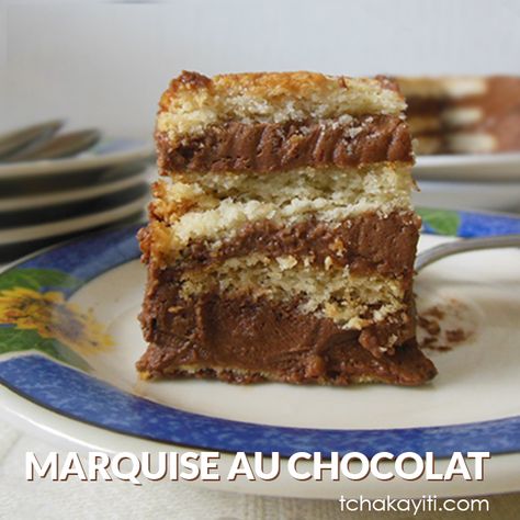 Marquise au chocolat a l'Haïtienne, #recipe of a Haitian  #dessert made with chocolate cream and layers of butter cookies dipped in rum. Haitian Desert, Haitian Desserts, Geography Presentation, Haitian Cuisine, Haitian Recipes, Haitian Culture, Haitian Food, African Cooking, Haitian Food Recipes