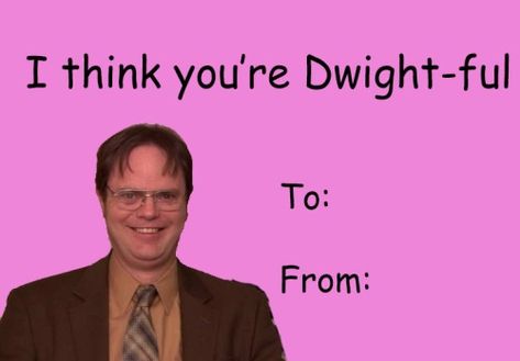 The Office Valentines Day, Valentines Day Meme, Funny Valentines Cards For Friends, Office Valentines, Meme Valentines Cards, Funny Valentine Memes, Bad Valentines Cards, The Office Valentines, Friend Valentine Card