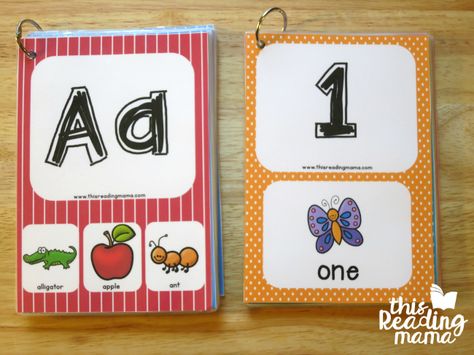 Alphabet Flip Book and Numbers Flip Book - This Reading Mama Alphabet Flip Books Free Printable, Preschool Worksheets Free Printables, Math Flash Cards, Math Mats, Shapes Kindergarten, Number Flashcards, Color Flashcards, 2d And 3d Shapes, Toddler Homeschool