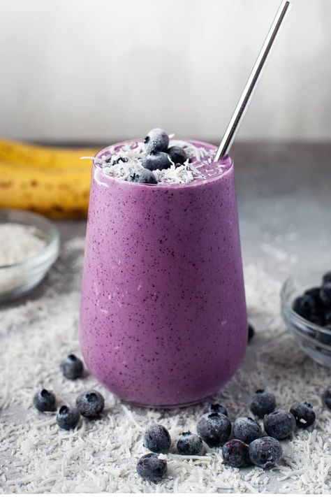 Healthy Blueberry Smoothie Hi friends! It’s been a while since I shared a smoothie recipe around here. This vibrant, healthy blueberry smoothie is a new favorite that blends a flavor combo that is just dear to my heart.  Blueberry coconut is a theme around here. From blueberry coconut layer cakes to blueberry coconut popsicles, the […] The post Healthy Blueberry Smoothie appeared first on A Classic Twist. Blueberry Coffee Smoothie, Blueberry Chocolate Smoothie, Blueberry Smoothie Benefits, Blueberry Coconut Smoothie, Blueberry Banana Smoothie Recipes, Blueberry Avocado Smoothie, Blueberry Kale Smoothie, Blueberry Smoothie Bowl, Free Smoothie Recipes