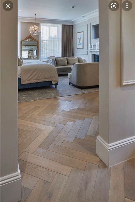 Wood Floor Design, Herringbone Wood Floor, Herringbone Wood, Hallway Designs, Herringbone Floor, Curtains Living, Living Room Flooring, Candy Land Christmas, Candy Land