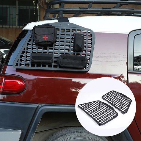 Smarter Shopping, Better Living! Aliexpress.com Fj Cruiser Accessories, Window Storage, Plate Armor, Car Exterior Accessories, Hanging Plates, Toyota Fj Cruiser, Fj Cruiser, Side Window, Black Car