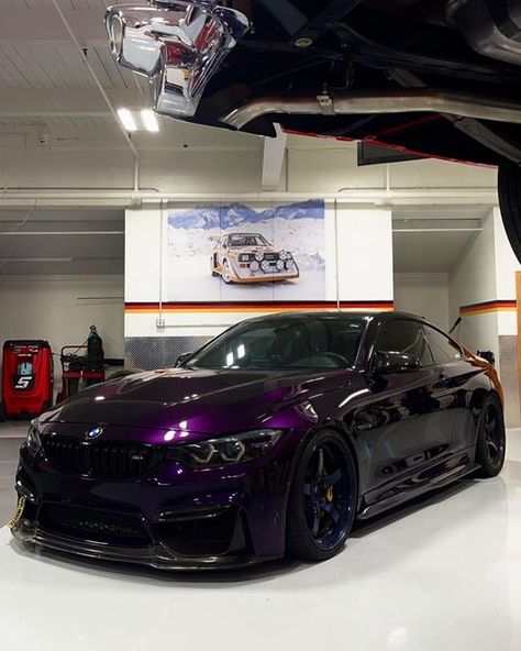 Modded Bmw 3 Series, Matte Purple Car, Midnight Purple Car Paint, Dark Purple Car Wrap, Midnight Purple Car Wrap, Cool Car Colors, Bmw M4 Modified, Unique Car Colors, Bmw 3 Series Modified