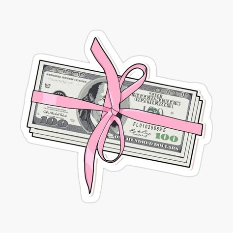 Get my art printed on awesome products. Support me at Redbubble #RBandME: https://www.redbubble.com/i/sticker/Pink-Money-Stack-Sticker-Coquette-Aesthetic-Girly-Luxury-Design-illustration-by-olwethubusiness/166659510.JCQM3?asc=u Cute Stickers For Vision Board, Asthetic Stickers Printable, Cute Girly Sticker, Pink Goals Aesthetic, Stickers Aesthetic Journal, Stickers To Print Aesthetic For Journal, 2025 Stickers Aesthetic, Aesthetic Computer Stickers, Girly Stickers Aesthetic