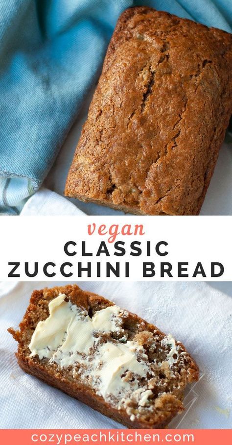 Beginner Baking, Healthy Vegan Dessert, Vegan Zucchini Bread, Peach Kitchen, Vegan Muffins, Vegan Zucchini, Vegan Brunch, Desserts Vegan, Zucchini Bread Recipes