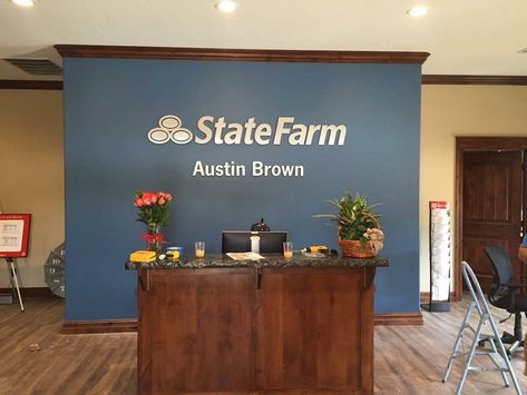 State Farm Office Decor Interior Design, State Farm Office Decor, Insurance Office Design, Farm Office Decor, Jason Wade, State Farm Office, Attorney Office, Insurance Office, Farm Office