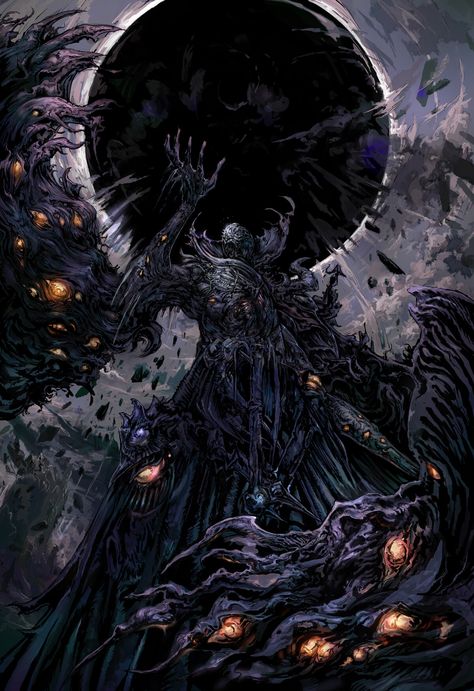 Void Warlock, Marcelo Orsi Blanco Void Warlock, Dark Creatures, Dark Souls Art, Cosmic Horror, 다크 판타지, Demon Art, Fantasy Monster, Bloodborne, Dark Art Illustrations