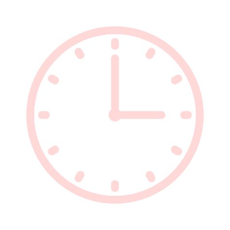 Pink Clock Icon App, Light Pink App Icons White Background, Pink App Icons White Background, Pink And White Icons For Apps, Pink Clock Icon, Pink And White App Icon, Clock Icon Aesthetic, White And Pink App Icons, Pink And White Icons