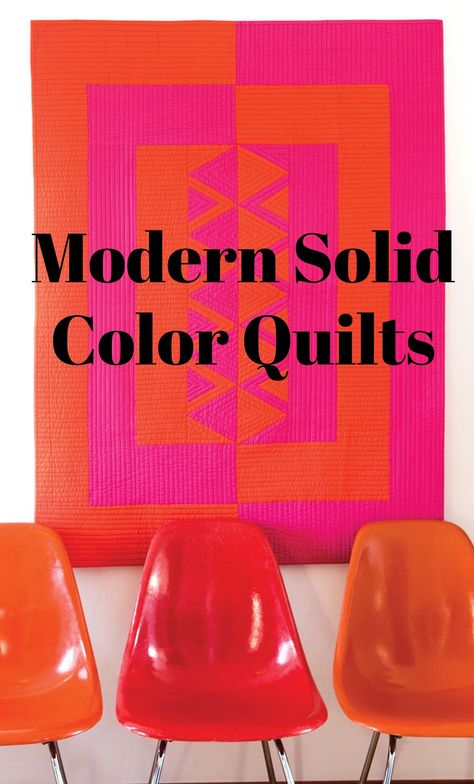 Quilts With Solid Colors, Quilts Using Solid Color Fabrics, Quilts Using Solids, Modern Quilt Color Palette, Modern Quilt Colors, Solids Quilt, Modern Neutral Quilt, Solid Color Quilts Simple, Solid Color Quilts