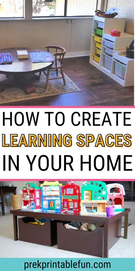 Playroom Learning Center, House Daycare Setup, Toddler Learning Area At Home, Living Room Daycare, In Home Daycare Set Up Living Room, Living Room Daycare Setup, Diy Home Daycare Ideas, Daycare At Home Ideas, Home Daycare Rooms Setup Small Spaces