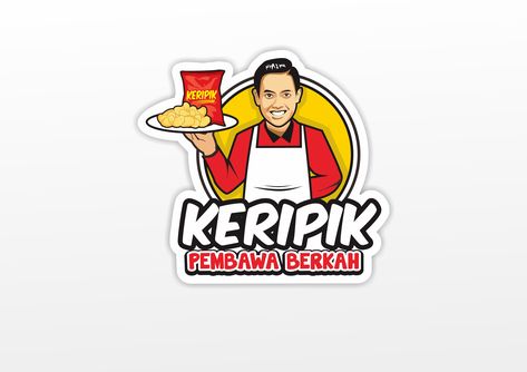 logo keripik pembawa berkah Logo Cemilan Keripik, Logo Kuliner, Food Logo Design Inspiration, Chef Logo, Logo Samples, Food Logo Design, 3 Logo, Simple Designs To Draw, Logo Restaurant