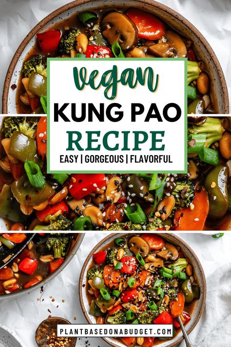 Kung Pao Vegetables Vegan Kung Pao, Sweet Spicy Sauce, Eating Alone, Easy Veggie, Vegan Side Dishes, Vegan Sides, Chinese Dishes, Spicy Sauce, Kung Pao