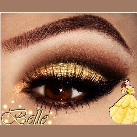 Belles eyes Belles Makeup Disney, Disney Eye Makeup, Belle Makeup, Disney Inspired Makeup, Disney Princess Makeup, Disney Eyes, Fantasy Make-up, Beauty And Beast Wedding, Beauty And The Beast Theme