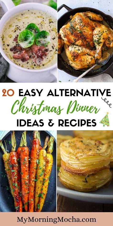 Alternatives To Turkey For Christmas, Christmas Dinner Not Turkey, Christmas Supper Ideas Families, Festive Meal Ideas, Non Traditional Holiday Meals, Nontraditional Christmas Dinner Ideas, No Traditional Christmas Dinner, Alternative Christmas Meals, Holiday Main Course Ideas